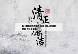 2024欧洲杯在那个频道,2024欧洲杯在那个频道播出