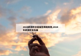 2024欧洲杯分组抽签揭晓央视,2024年欧洲杯主办国