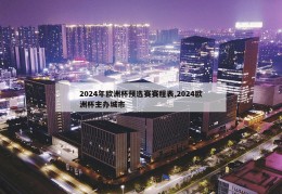 2024年欧洲杯预选赛赛程表,2024欧洲杯主办城市